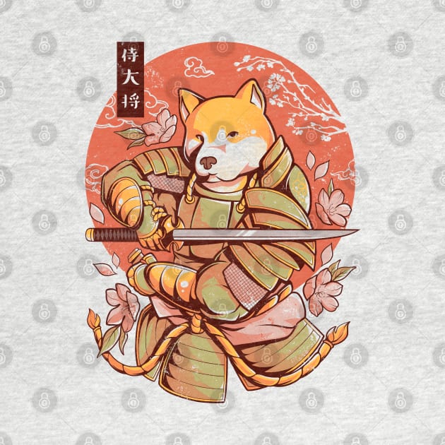 Akita Samurai - Cute Warrior Dog Gift by eduely